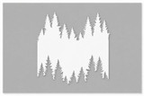 The Pine Ridge Silhouette stencil — a cut pine-tree forest ridge silhouette for building layered woodland scenes.