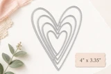 Hearts-a-Plenty - Nested Hearts Metal Die Set
