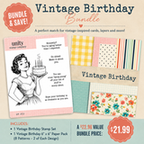 Vintage Birthday {Stamp & Paper Bundle}