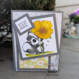 Card with skunk holding yellow flower and “you’re my favorite stinker” sentiment.