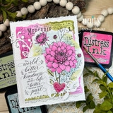 Mixed media friendship card with pink flowers, vintage ephemera, and a heartfelt kindness sentiment.