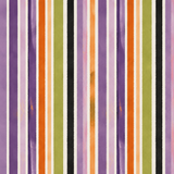 Halloween patterned paper — vertical stripes in purple, orange, green and cream from the Whiskers & Witchery pack.