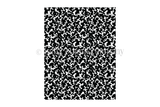 Classic Composition red rubber background stamp from Unity Stamp Co — a full-panel black-and-white marbled speckle in the style of a classic composition notebook cover, 4.25 by 5.5 inches.