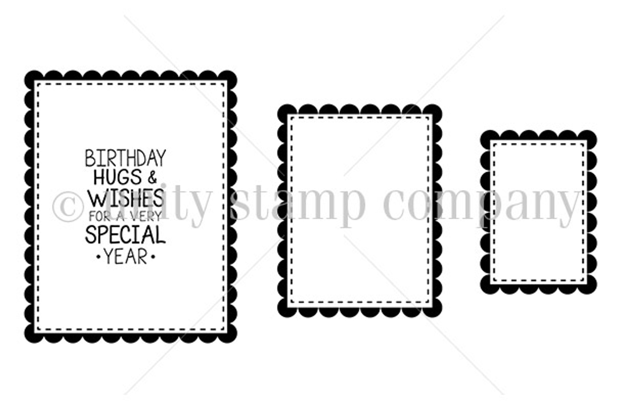 Scallop Of Postcard Border Of Rectangle Template In Form Of