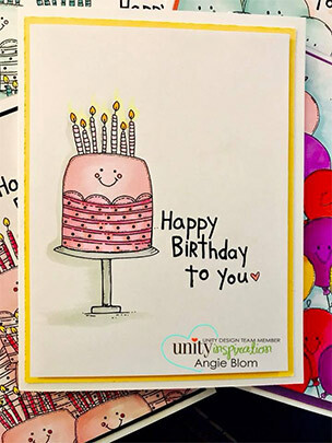 Happy Birthday to You – Smiley Cake Stamp | Unity Stamp Co