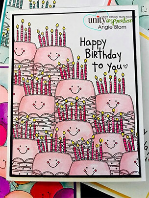 Happy Birthday to You – Smiley Cake Stamp | Unity Stamp Co