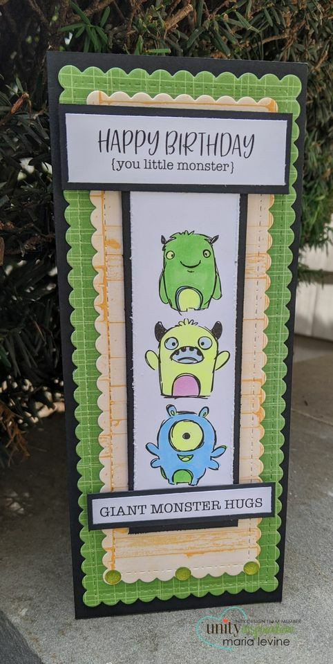 Monster Hugs – Birthday Stamp Set | Unity Stamp Co