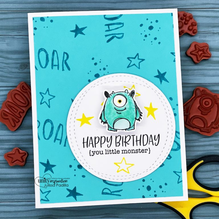 Monster Hugs – Birthday Stamp Set | Unity Stamp Co