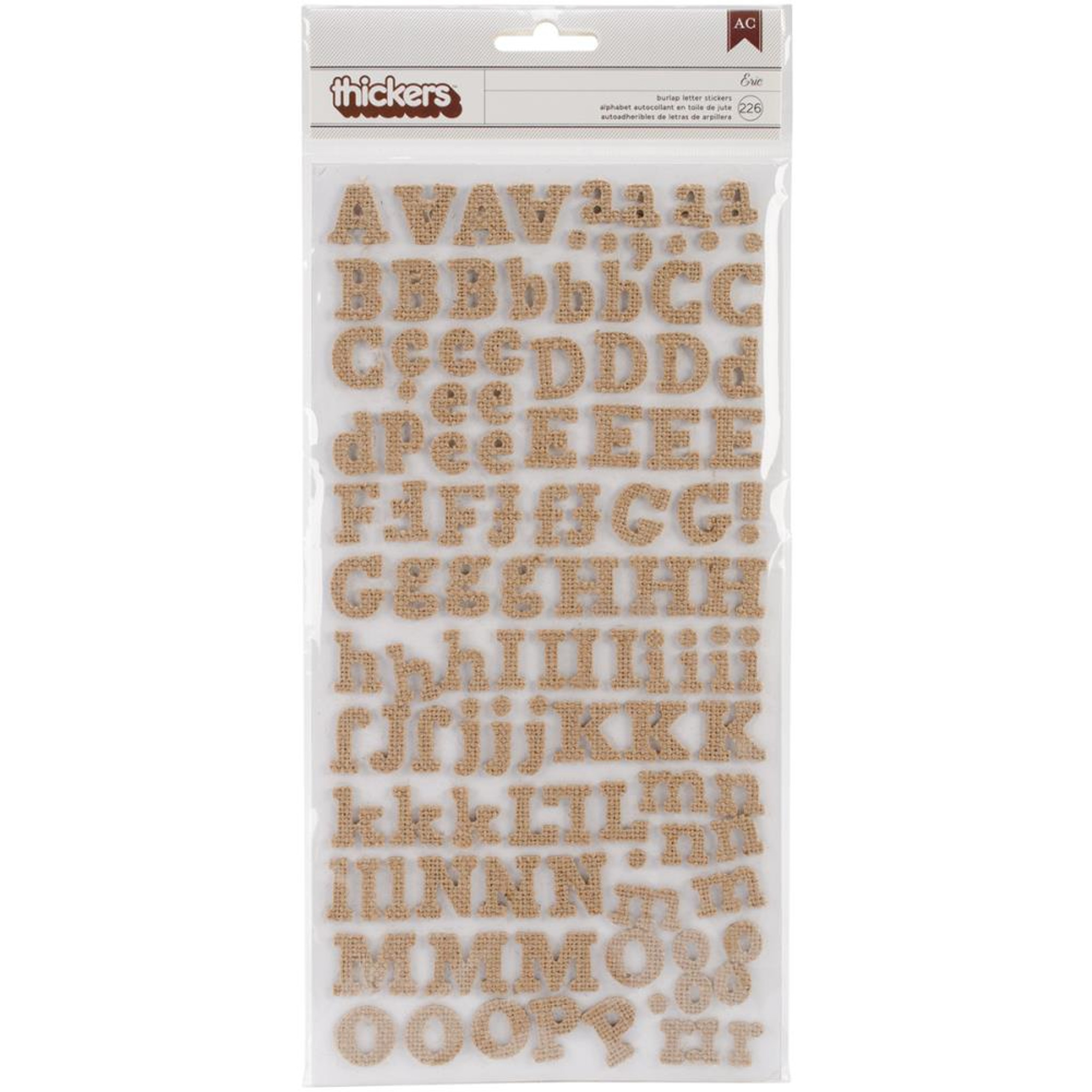 Thickers Live & Let Grow ADVENTURE Alphabet Letter Stickers