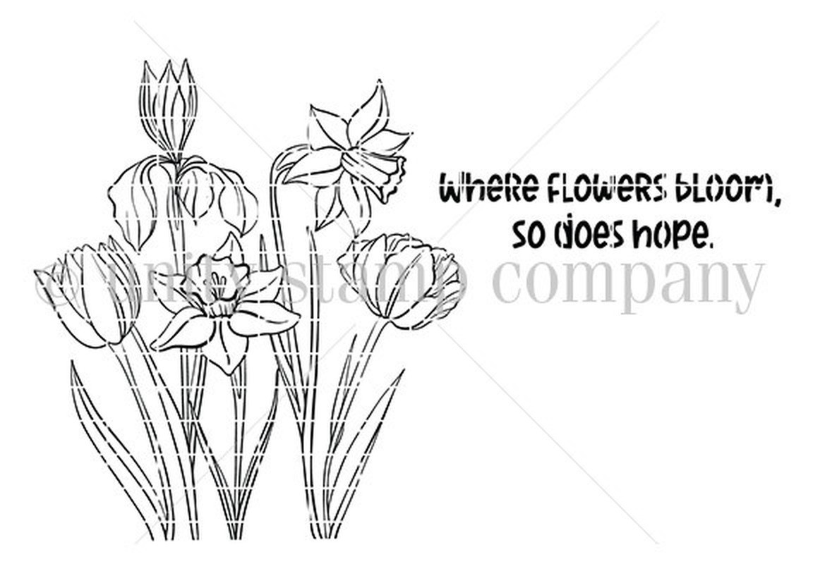 限定100 Flowers of Hope & Field of Flower Hope Blooms – Spring Flowers Stamp Set | Unity Stamp Co