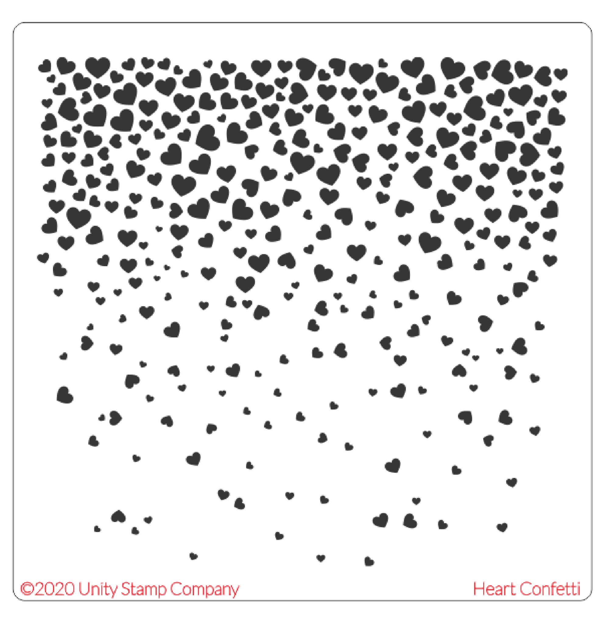 Heart Confetti Pattern Stencil