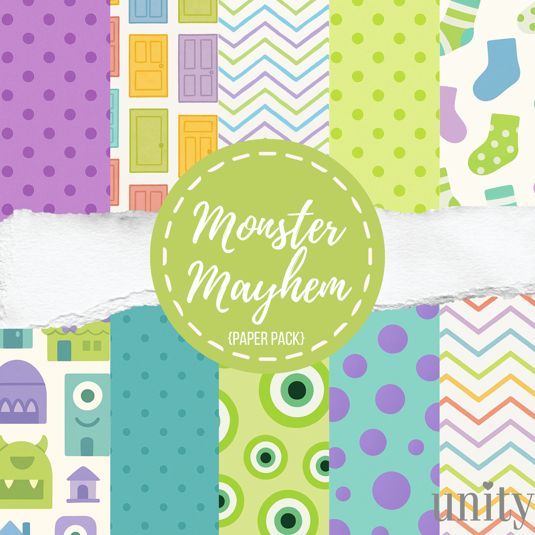 Monster Mayhem {Paper Pack} - Unity Stamp Company