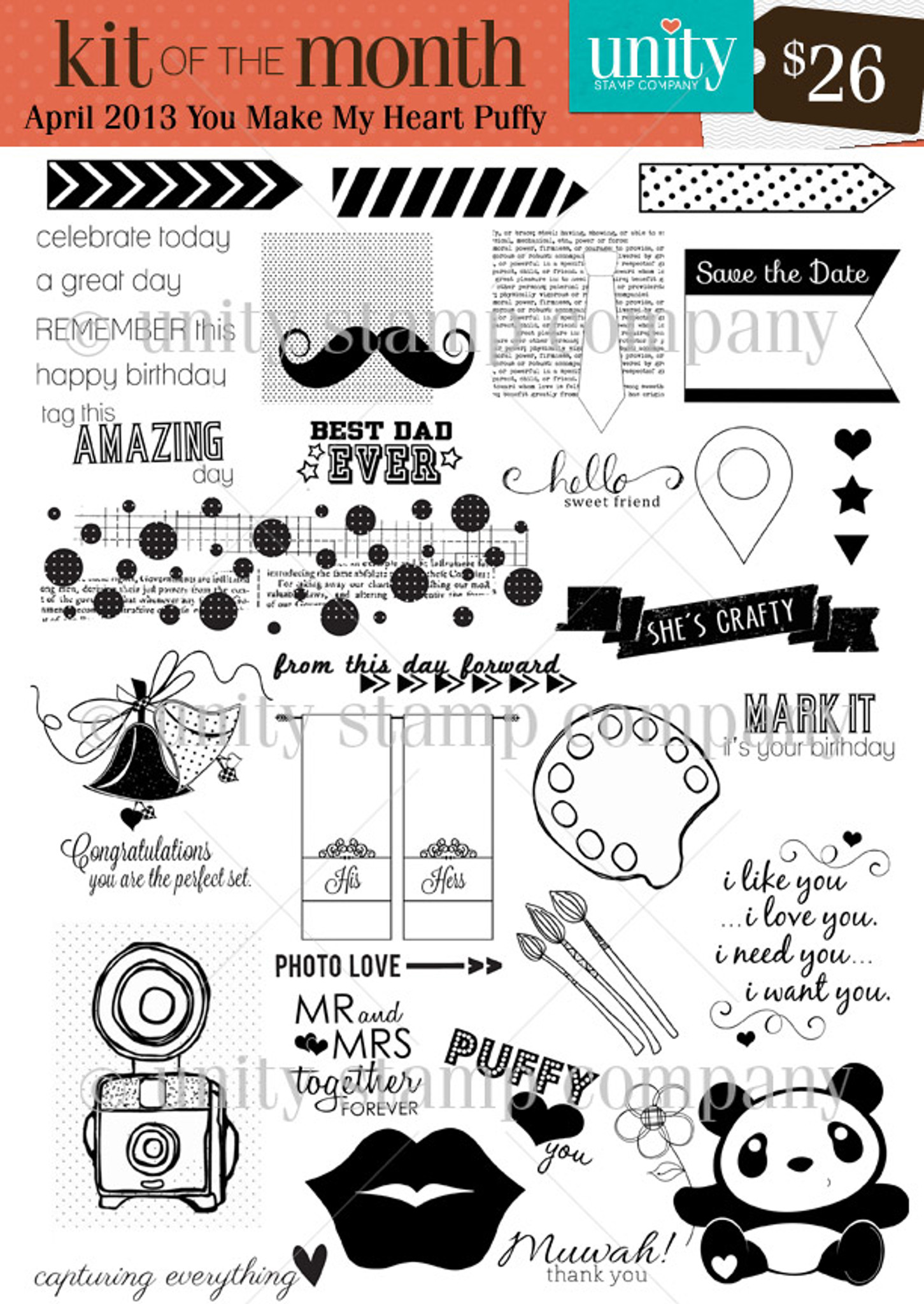 You Make My Heart Puffy kom 4/13 - Unity Stamp Company you-make-my-heart-puffy-kom-4-13-unity-stamp-company