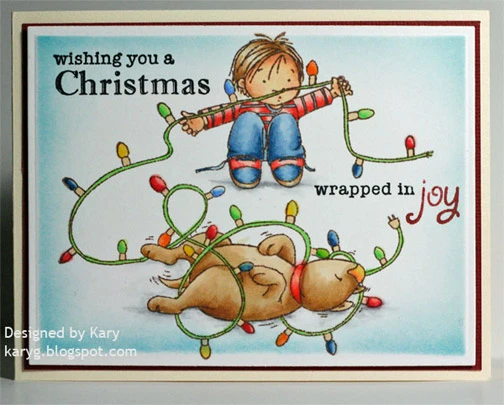 Handmade Christmas card made with the Twinkling Joy stamp set