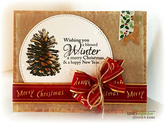 Handmade Christmas card made with the Winter Blessings stamp set
