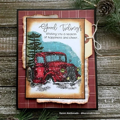 Handmade Christmas card made with the Good Tidings stamp set