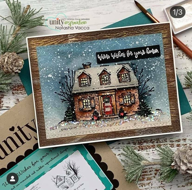 Handmade Christmas card made with the Warm Wishes for Your Home stamp set