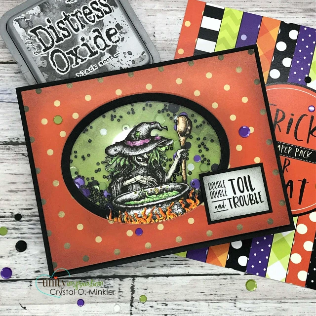 Handmade Halloween card made with the Toil and Trouble stamp set