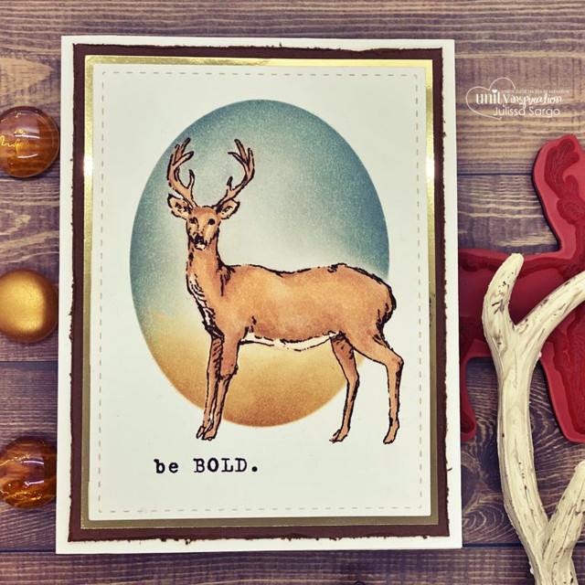 Handmade masculine card made with the Blessed Adventures mountain and tree stamp set
