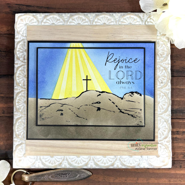 Handmade Christmas card made with the Rejoice stamp set