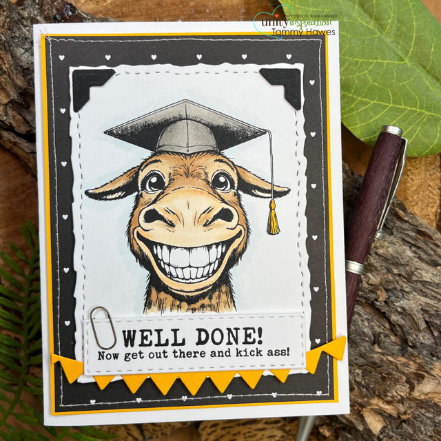 Handmade retirement card made with the Hee Haw You Did It stamp set