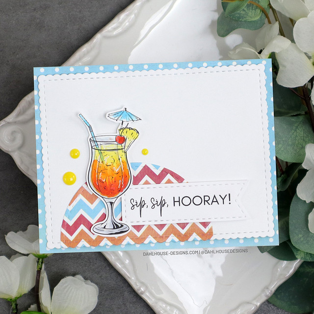 Handmade retirement card made with the Happy Hour stamp set