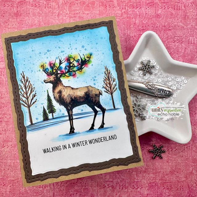 Handmade Christmas card made with the A Wintry Hello stamp set