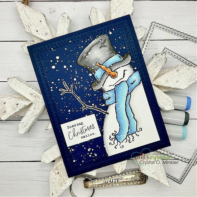 Handmade Christmas card made with the Sending Christmas Smiles stamp set
