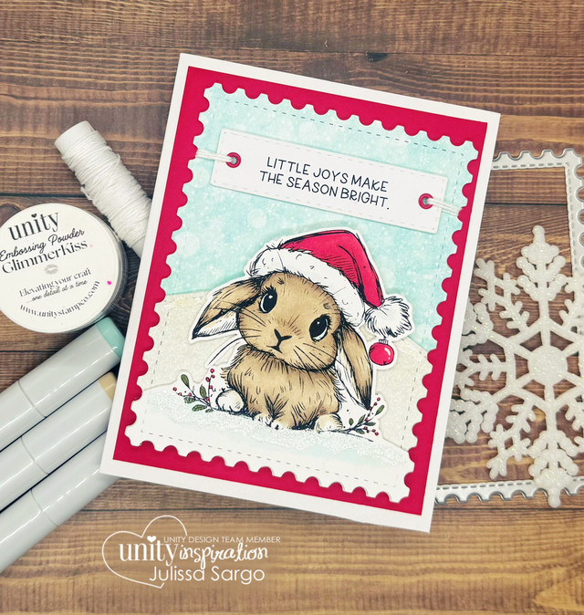 Handmade Christmas card made with the Santa's Cottontail stamp set