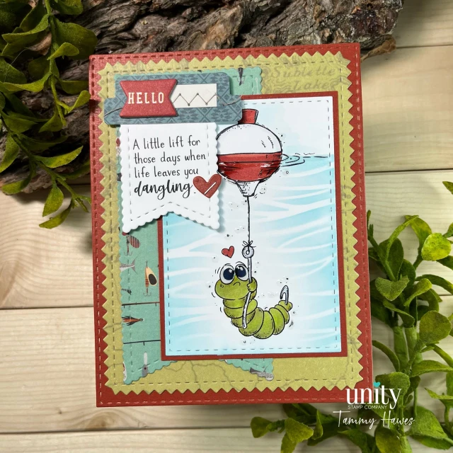 Handmade encouragement card made with the Danglin' stamp set