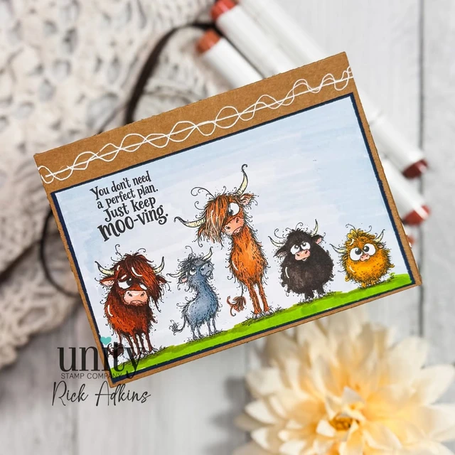 Handmade encouragement card made with the Moo-ment by Moo-ment stamp set