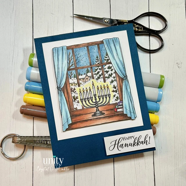 Handmade Hanukkah card made with the A Little More Light stamp set