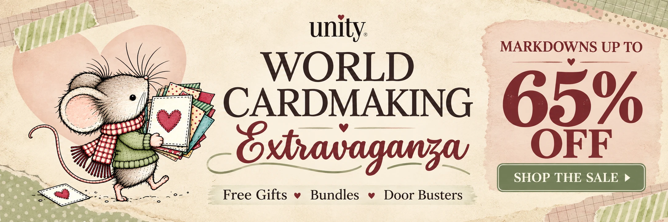 World Cardmaking Extravaganza: markdowns up to 65% off, free gifts, bundles and door busters