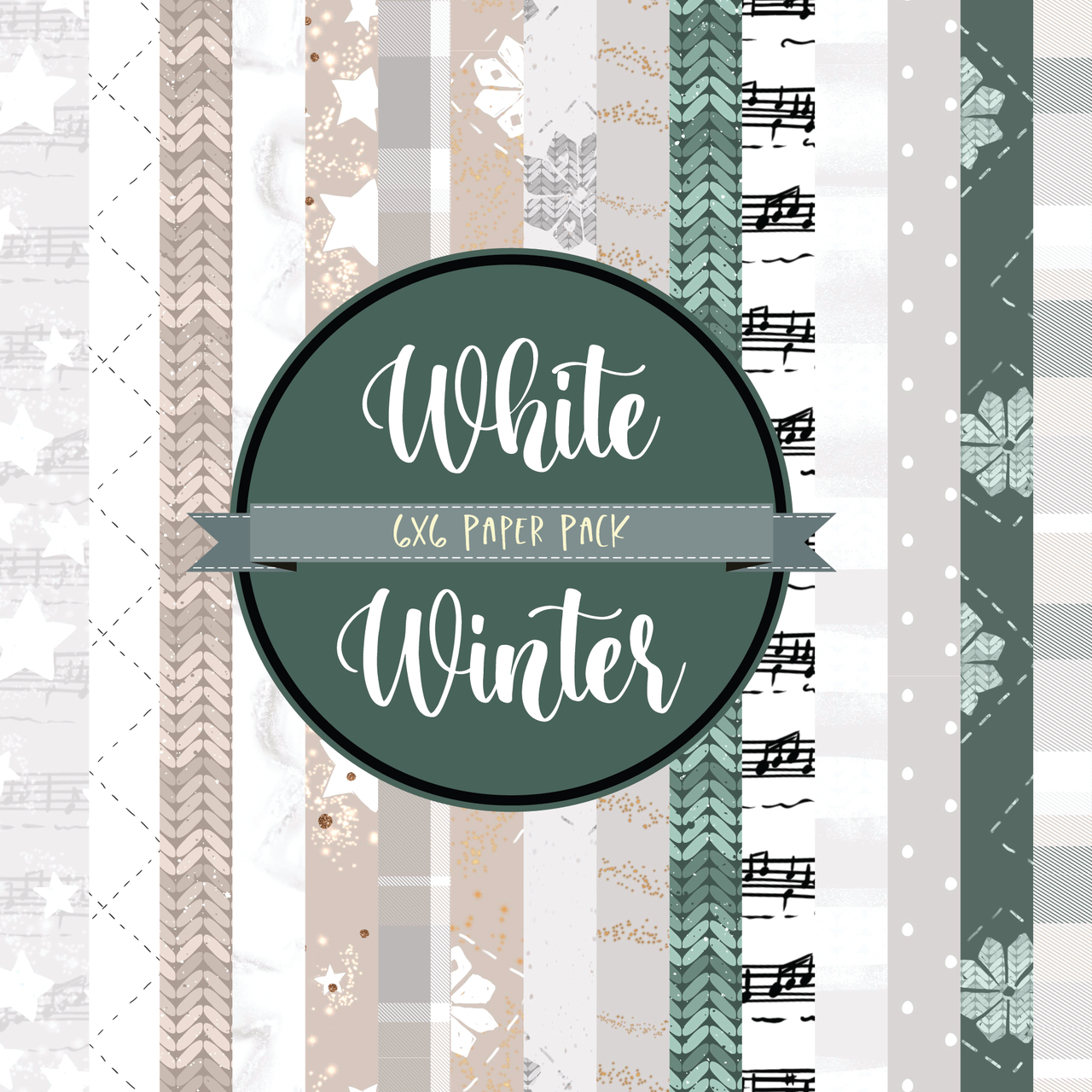Winter Digital Paper, Winter Scrapbook Paper, Winter Paper Pack
