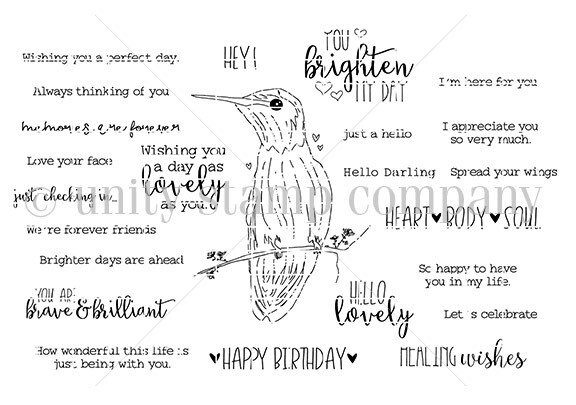 Perfect Day Hummingbird {FRONT & CENTER stamps} - Unity
