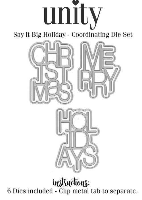 Momenta Die and Stamp Combo Sets - Holiday Saying