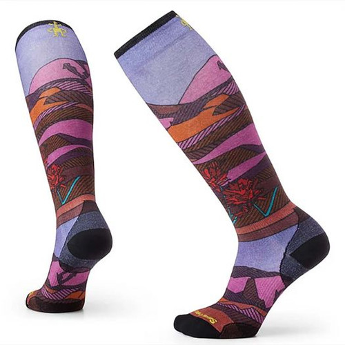 Smartwool Women's Ski Zero Cushion Floral Field Print OTC Socks