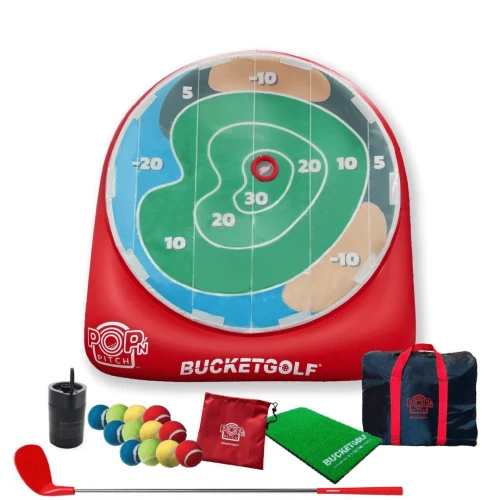 Bucket Golf Pop n Pitch Inflatable Golf Lawn Game