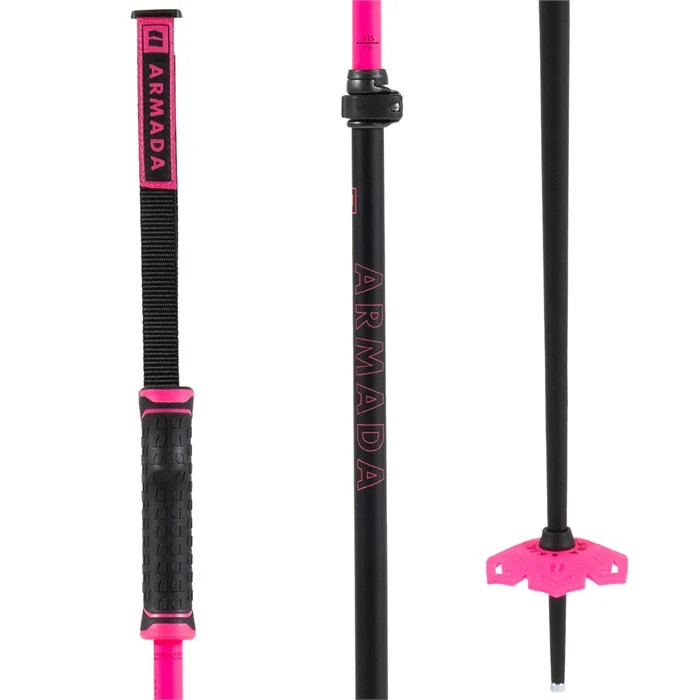 アルマダ　ARMADA AK Adjustable Ski Poles Armada AK Adjustable Ski Poles (Black/Pink) - 2026 - ColoradoSkiShop