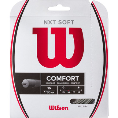 Wilson NXT Cordes De Tennis Souples - Jauge 16 - Lot De 2 - Argent - Neuves Sous Emballage