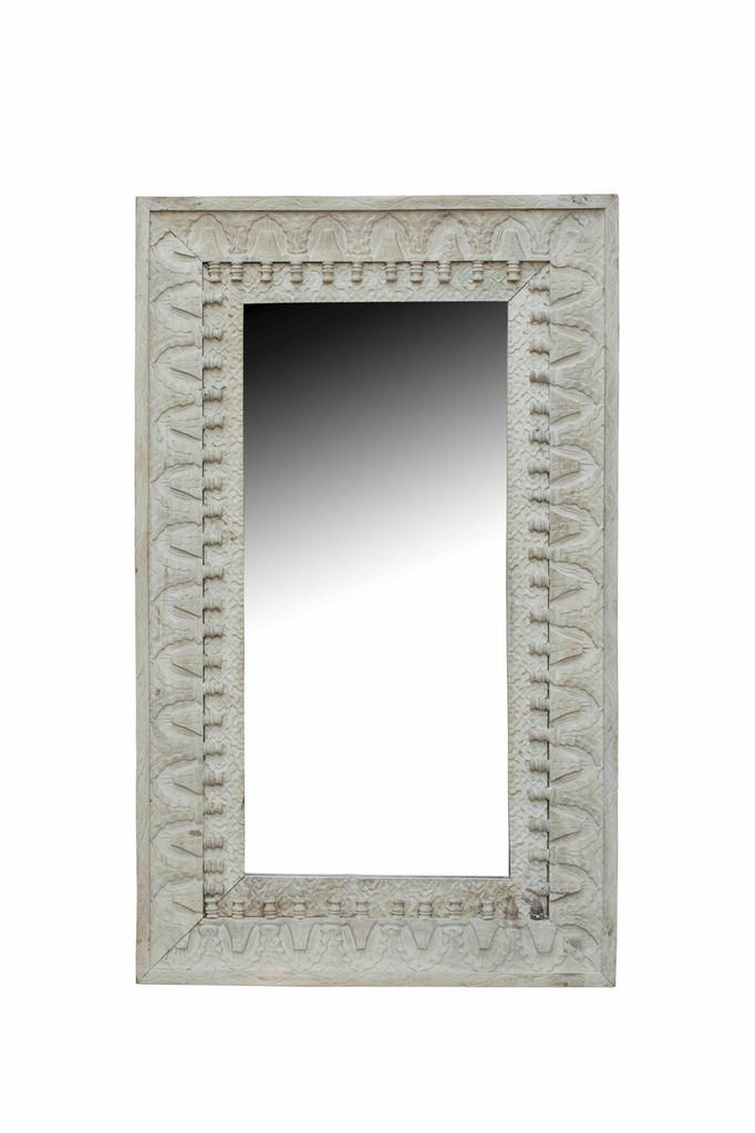 Mirror - Off-White Carved 