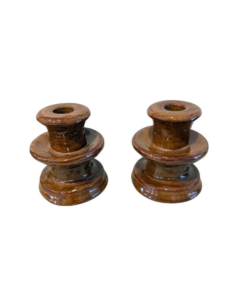 Glazed Candle Holders