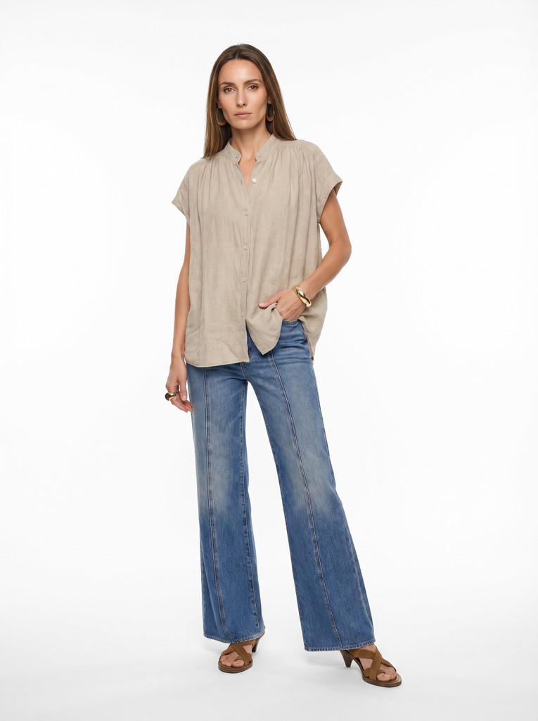 Florent Top - Beige Linen 