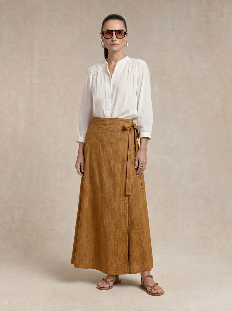 Wrap Skirt - Ginger Stripe 
