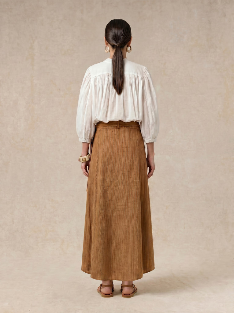 Wrap Skirt - Ginger Stripe 