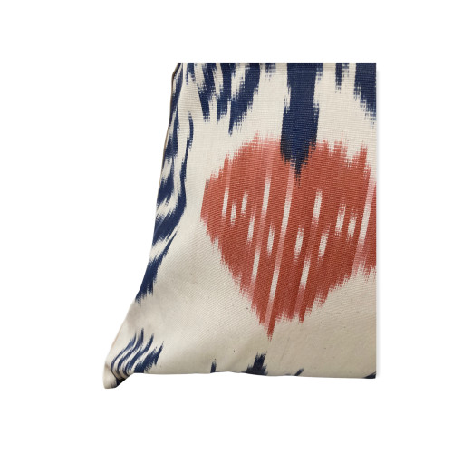 Pillow - Ikat Peach and Blue 