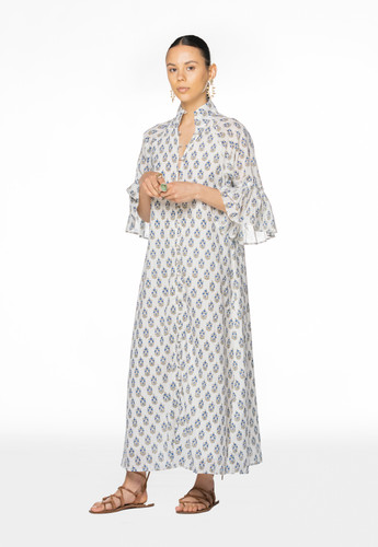 Sandrine Dress - Blue Flowers