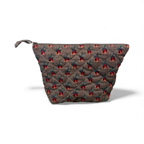 Makeup Bag - Grey Floral