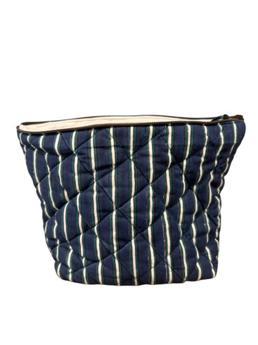 Makeup Bag - Navy Stripe