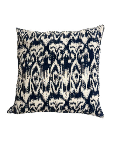Cushion Cover - Ikat Kantha Blue